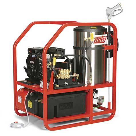 Hotsy 1200 Series line of rugged gasoline engines deliver serious hot water cleaning power