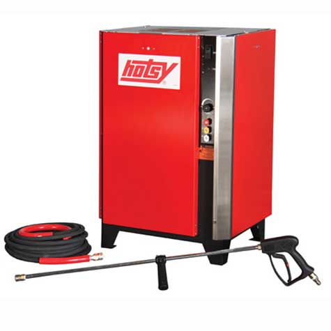 Hotsy’s CWC Series is an electric-powered, stationary, cold water pressure washer